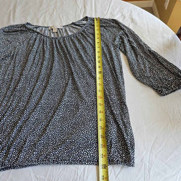 MICHAEL Michael Kors 3/4 sleeve scoop neck peasant top, women's large - Picture 6 of 10